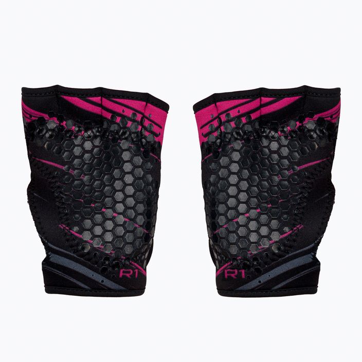 RDX Weight Lifting X1 Short Strap training gloves black/pink WGN-R1P 2