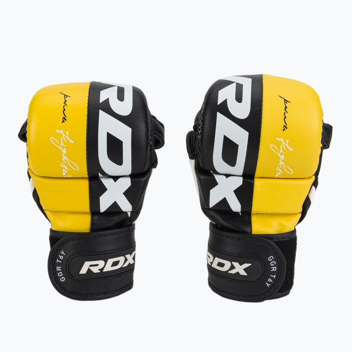 RDX T6 black/yellow grappling gloves GGR-T6Y