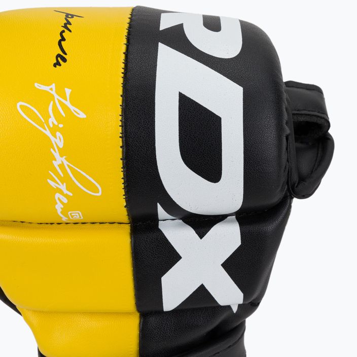 RDX T6 black/yellow grappling gloves GGR-T6Y 5