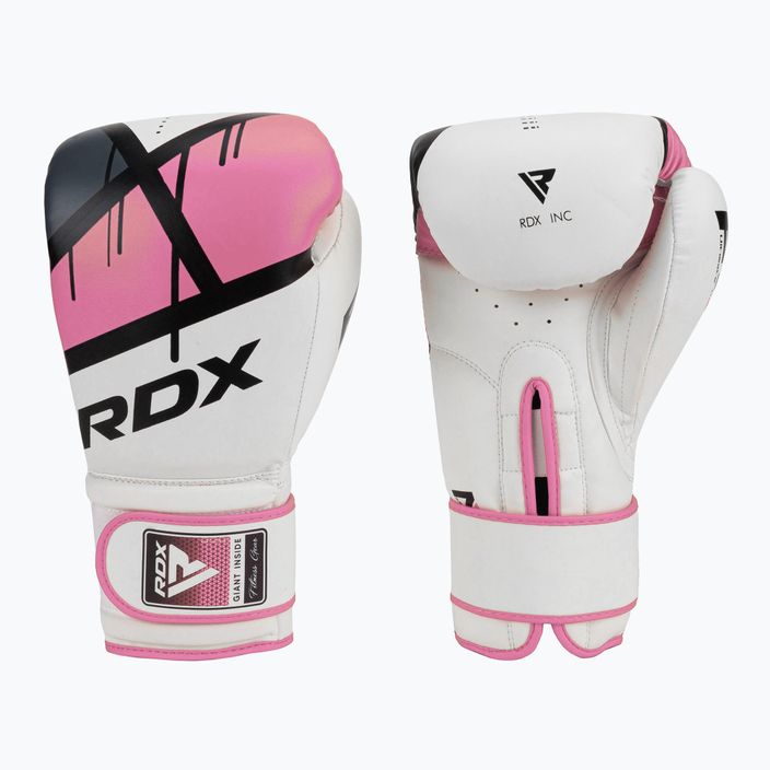 Women's boxing gloves RDX BGR-F7 white and pink BGR-F7P 3