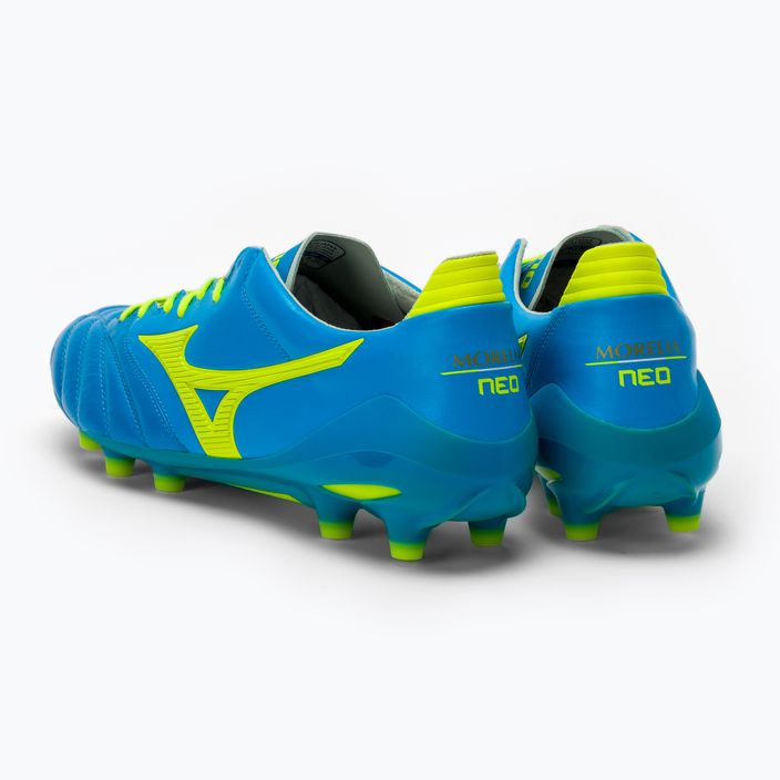 Mizuno Morelia Neo II MD men's football boots yellow P1GA165144 3