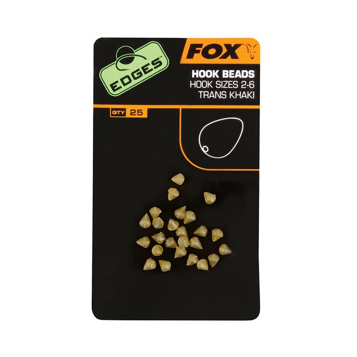Fox International Edges Hook Bead carp stoppers 25 pcs green CAC483 2