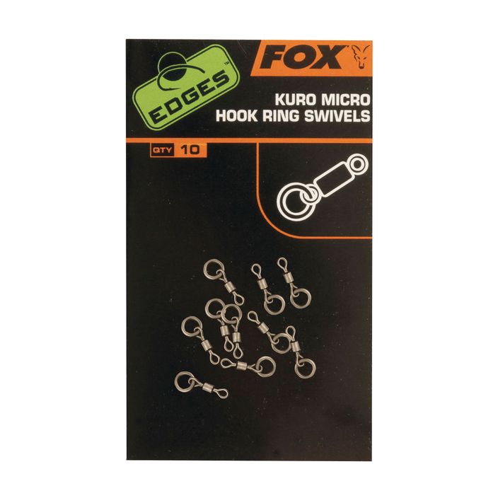 Fox International Edges Kuro Micro Hook Ring Swivels silver CAC586 2