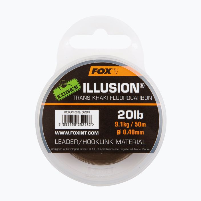 Flurocarbon line Fox International Edges Illusion Flurocarbon Leader green CAC604