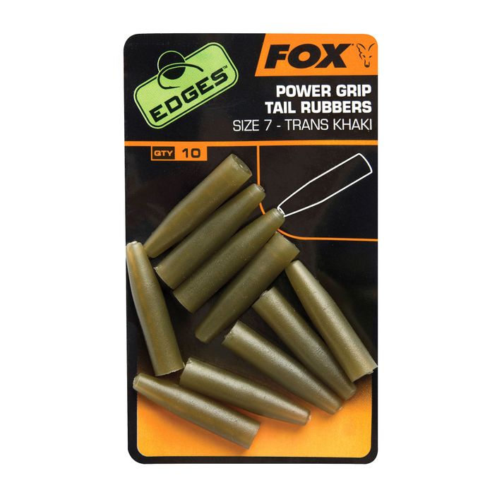 Fox International Edges Surefit Tail Rubbers secure clip protectors 10 pcs. Trans Khaki CAC637 2