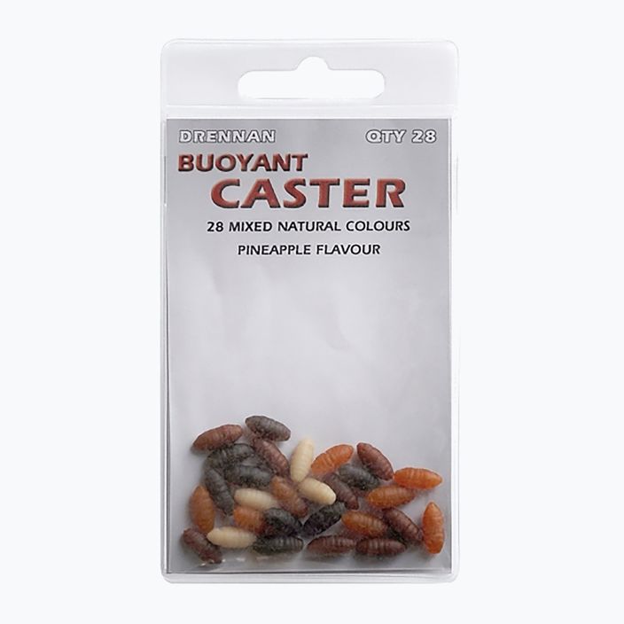 Drennan Buoyant Caster 28 piece brown artificial worm bait TGABBC001