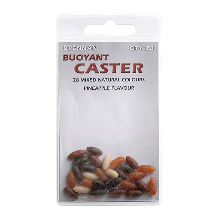 Drennan Buoyant Caster 28 piece brown artificial worm bait TGABBC001 2