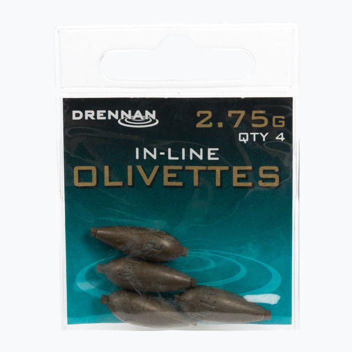 Drennan olive weights with needlepoint 4pcs brown TOOIO275