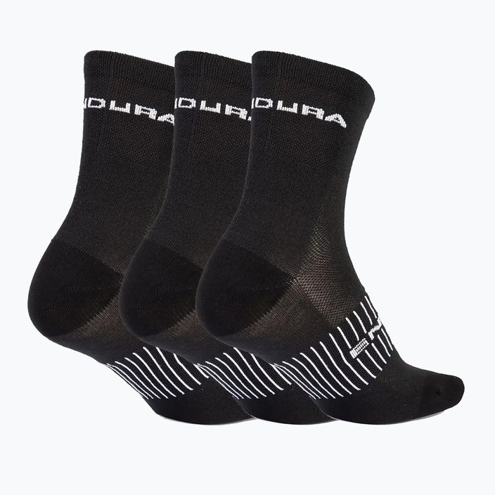 Endura Coolmax Race men's cycling socks 3-pack black 2