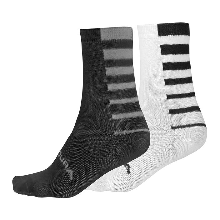 Men's Endura Coolmax Stripe 2-pack cycling socks black 2