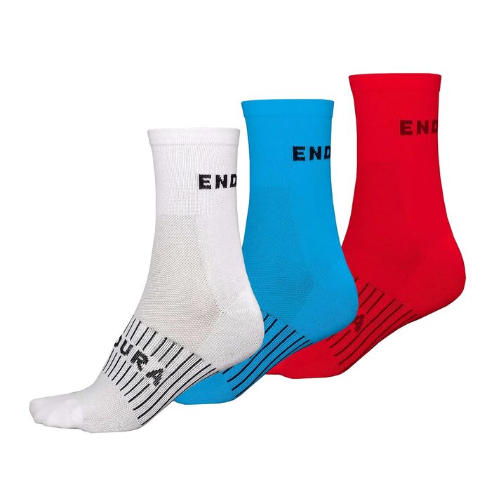 Endura Coolmax Race men's cycling socks 3-pack white 2