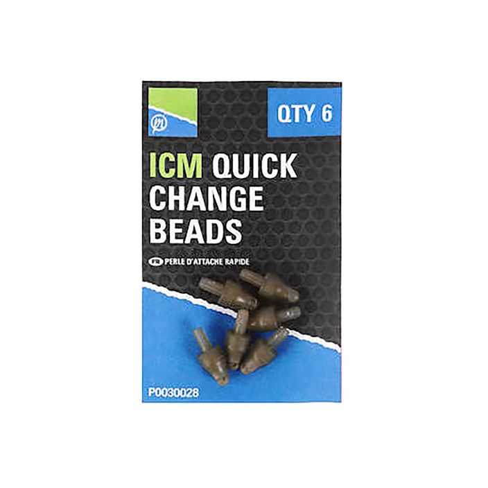 Preston Innovations ICM In-Line Quick Change Beads 6 pcs. brown P0030028 2