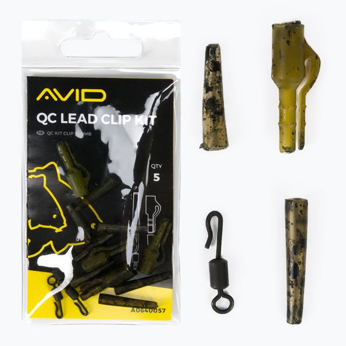 Avid Carp QC Lead Clip Kit 5 pcs. Camo A0640057 2