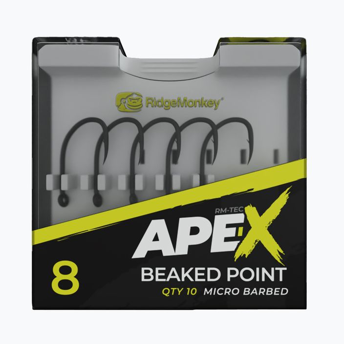 RidgeMonkey Ape-X Beaked Point Barbed hooks grey RMT288 2