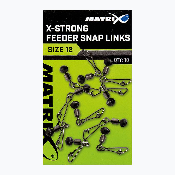 Matrix X-Strong Feeder Snap Links 10pc silver GAC373.