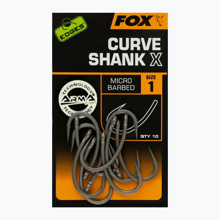 Fox International Edges Curve Shank X carp hooks grey CHK223 2