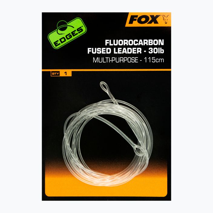 Carp leader FFox International Fluorocarbon Fused leader 30 lb - No Swivel 115 cm transparent CAC720