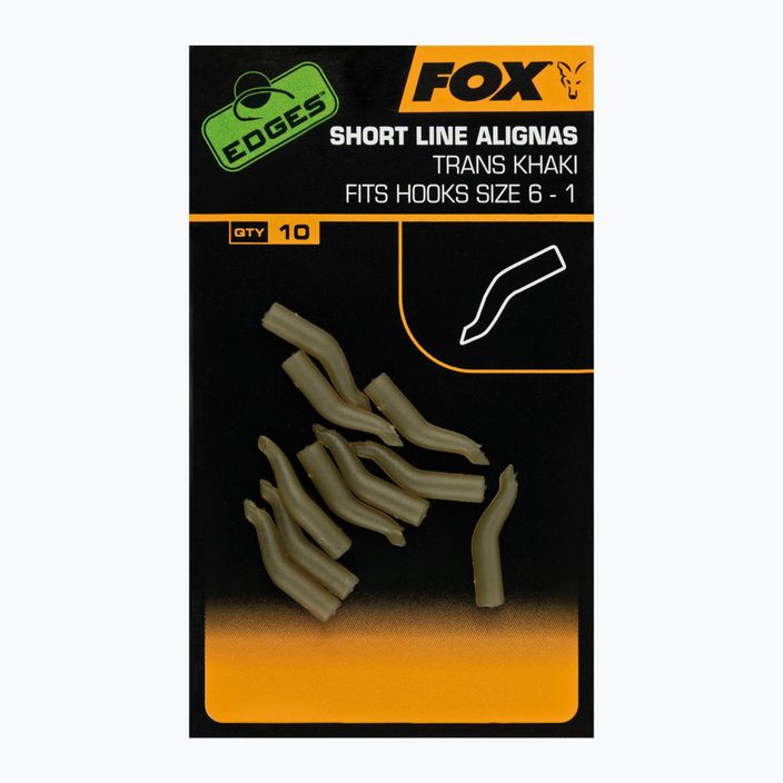 Fox International Edges Line Aligna Short hook positioner 10 pcs. Trans Khaki CAC728