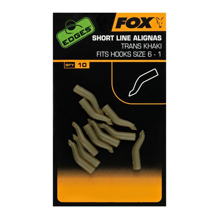 Fox International Edges Line Aligna Short hook positioner 10 pcs. Trans Khaki CAC728 2