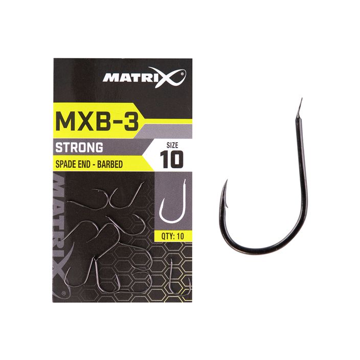 Matrix MXB-3 Barbed Spade End hooks 10 pcs black GHK160 2