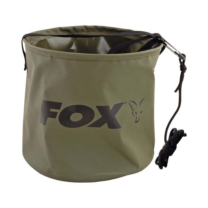 Fox International Collapsible Large Carp Water Bucket inc Rope / Clip green CCC049 2