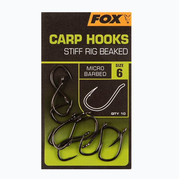 Fox International Stiff Rig Beaked carp hooks black CHK240 2