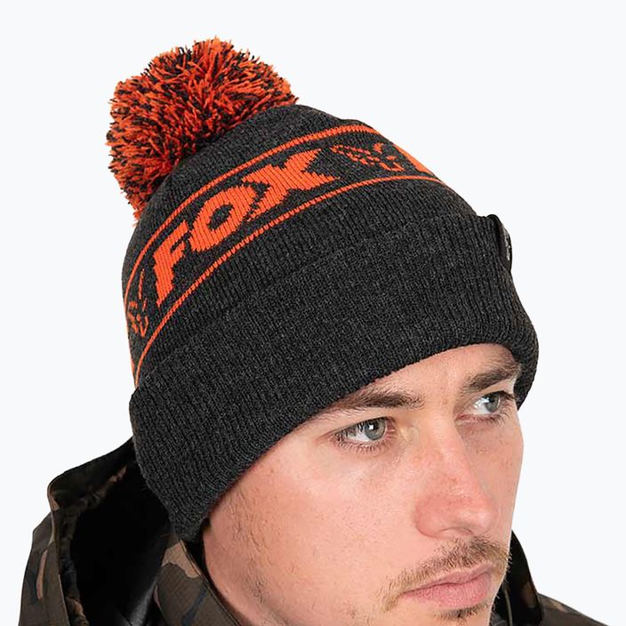 Fox International Collection Bobble black/orange winter hat 6