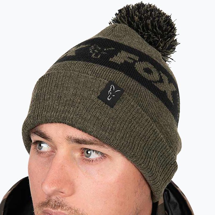 Fox International Collection Bobble green/black winter hat 7
