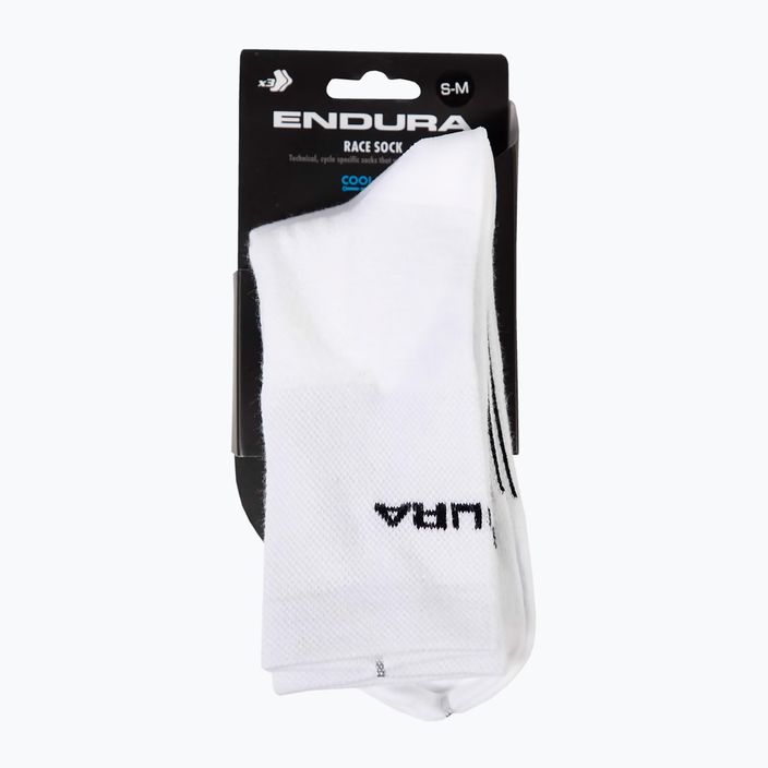 Endura Coolmax Race men's cycling socks 3-pack white/multi 4