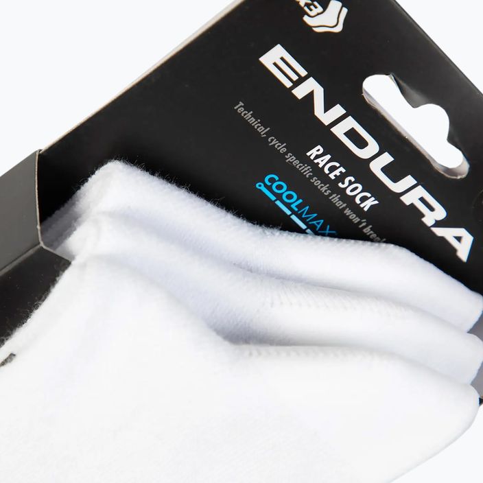 Endura Coolmax Race men's cycling socks 3-pack white/multi 5