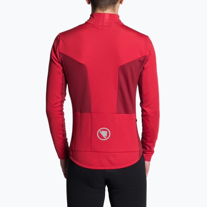 Men's Endura FS260-Pro Roubaix rust red cycling sweatshirt 2