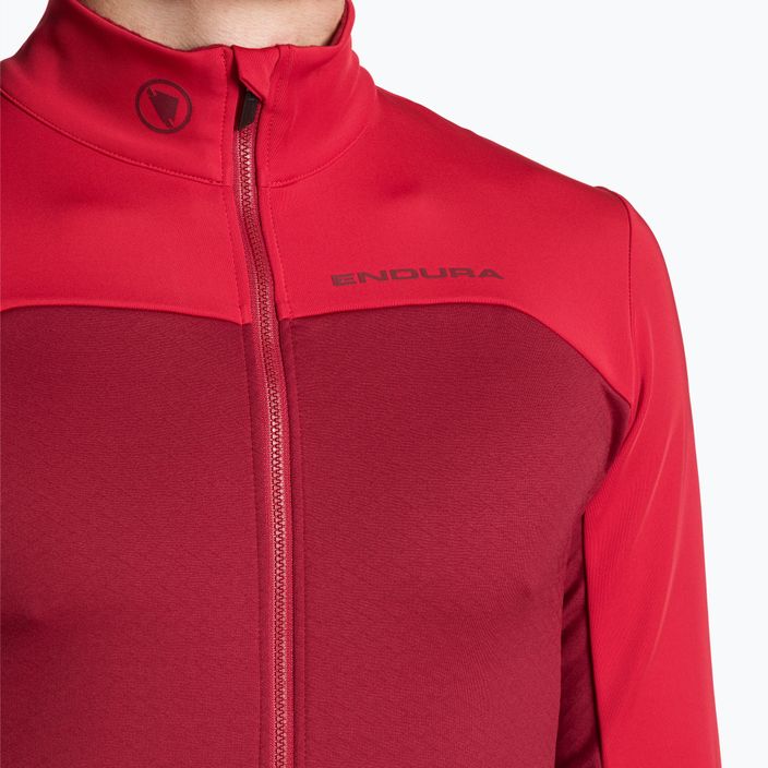 Men's Endura FS260-Pro Roubaix rust red cycling sweatshirt 3