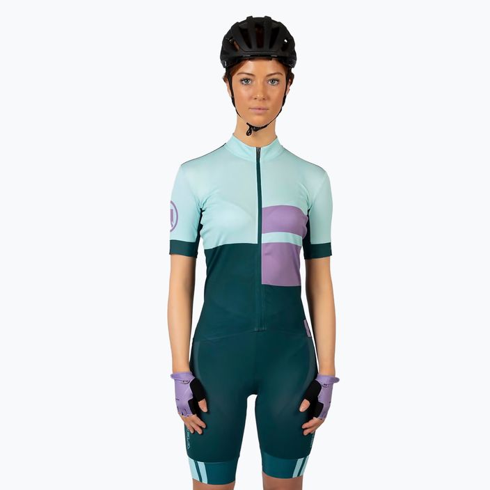Women's cycling jersey Endura FS260 Print S/S violet 2