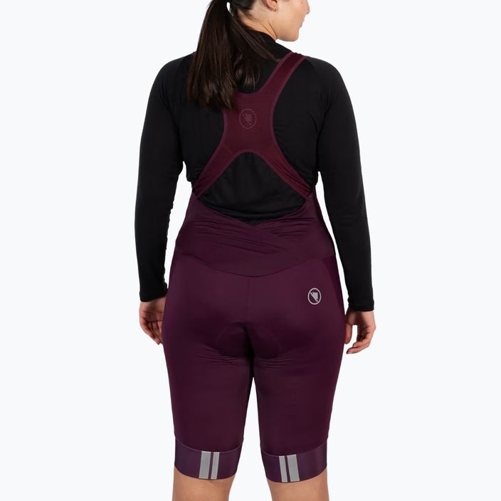 Women's cycling shorts Endura FS260-Pro DS Bibshort aubergine 2