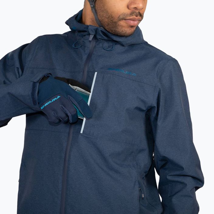 Men's Endura Hummvee Waterproof Hooded cycling jacket ink blue 10
