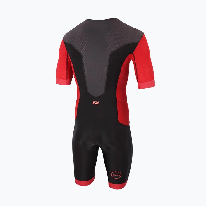 ZONE3 Aquaflo Fullzip men's triathlon suit black/red TS20MAQPS101 2