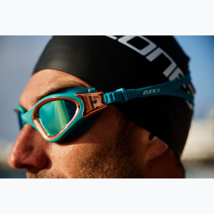 ZONE3 Vapour teal/copper swimming goggles 7