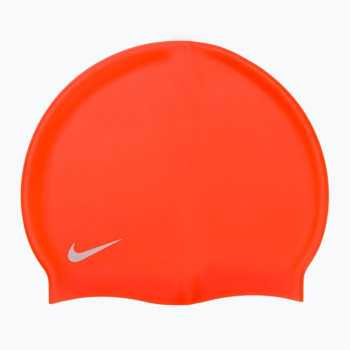 Nike Solid Silicone children's swimming cap orange TESS0106-618