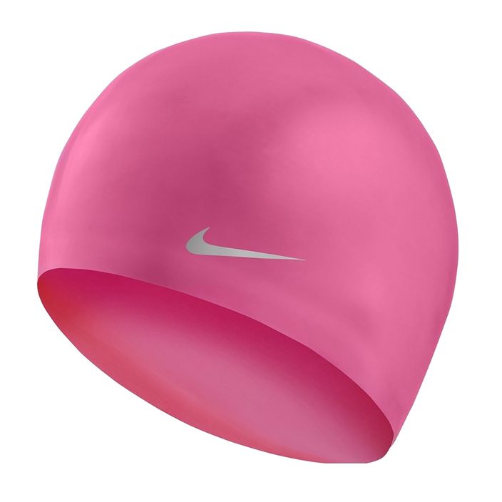 Nike Solid Silicone children's swimming cap pink TESS0106 2