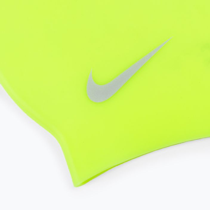 Nike Solid Silicone children's swimming cap yellow TESS0106 2