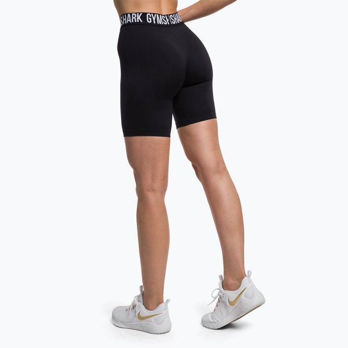 Women's Gymshark Fit Cycling training shorts black/white 3