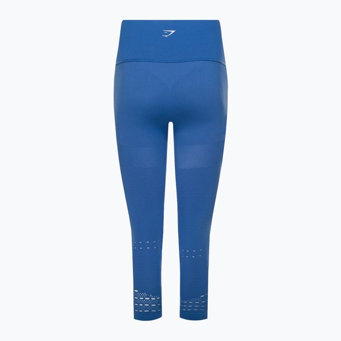 Women's training leggings Gymshark Energy Seamless Crop blue 6