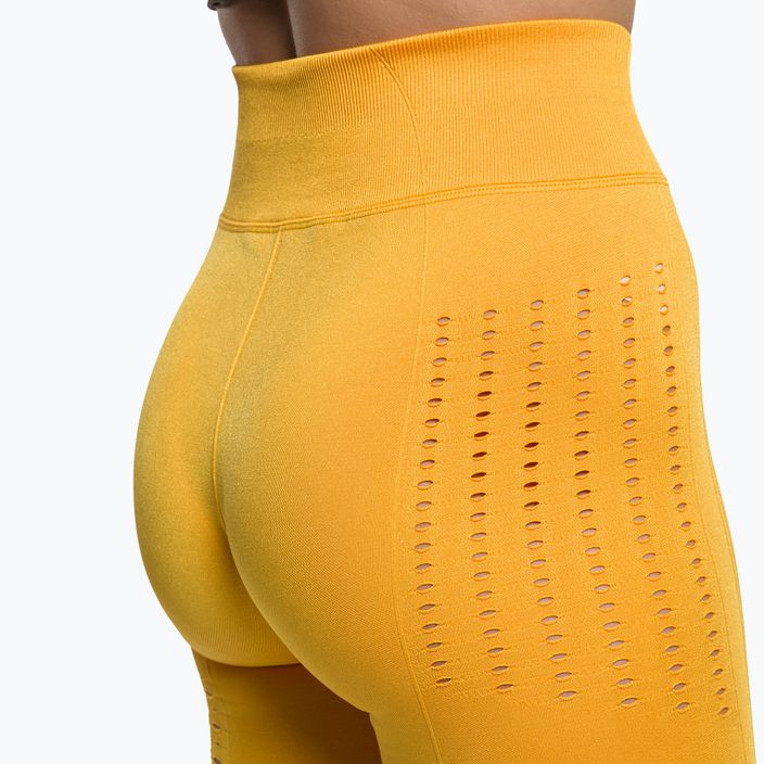 Women's Gymshark Flawless Shine Seamless saffron/yellow training shorts 4