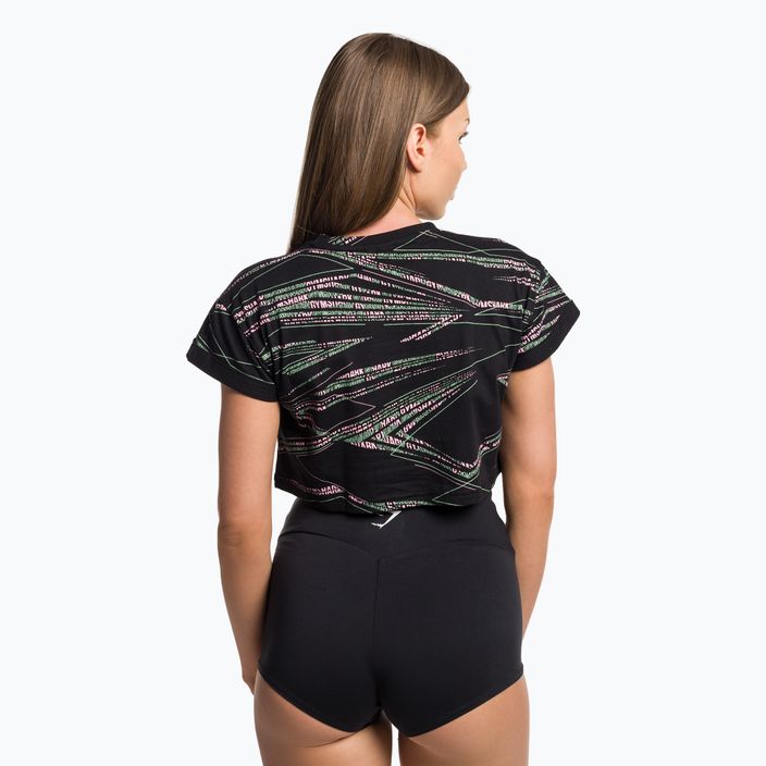 Women's training top Gymshark Zone Graphic Crop black/lime 3
