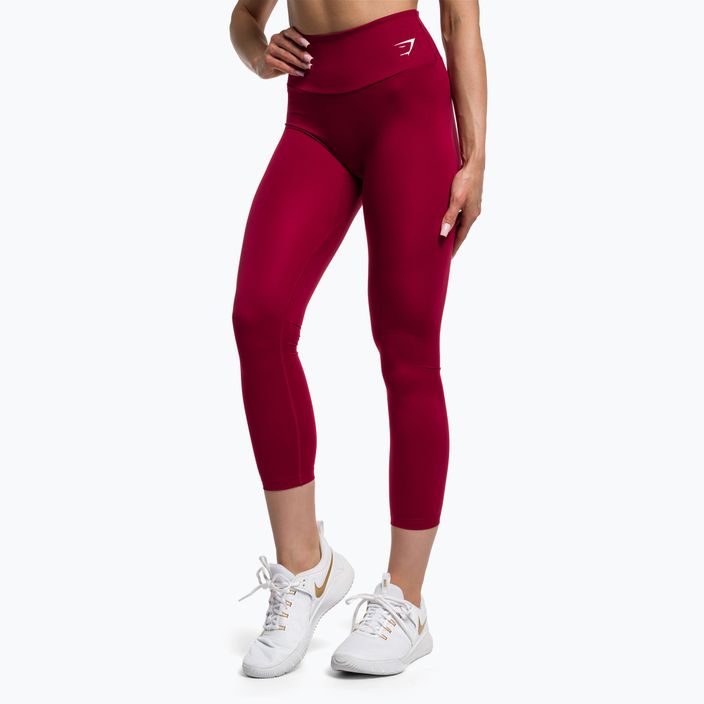 Women's Gymshark Training Full Lenght leggings burgundy/white