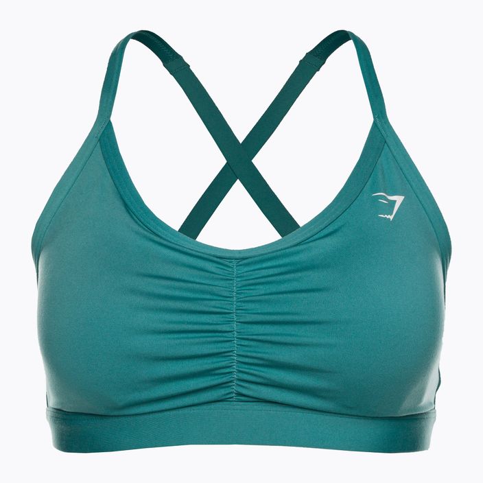 Gymshark Ruched Training Sports fauna teal fitness bra 5