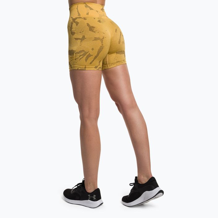 Women's training shorts Gymshark Adapt Camo Savanna Seamless indian yellow 3