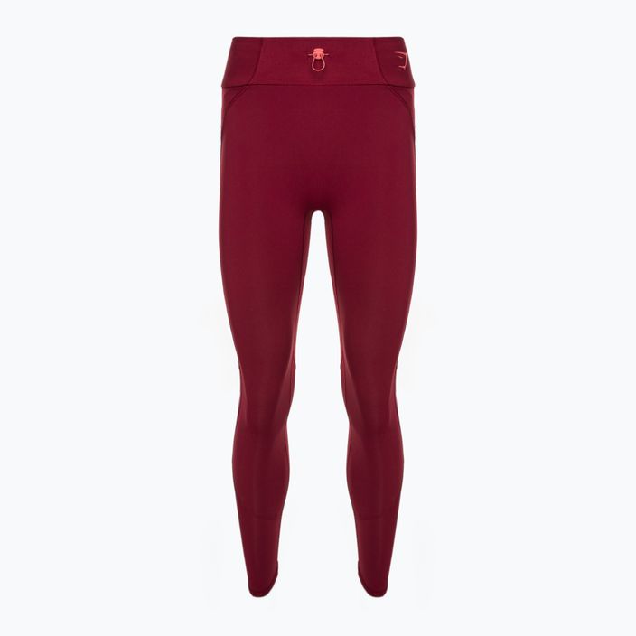 Women's training leggings Gymshark Pulse burgundy red 6