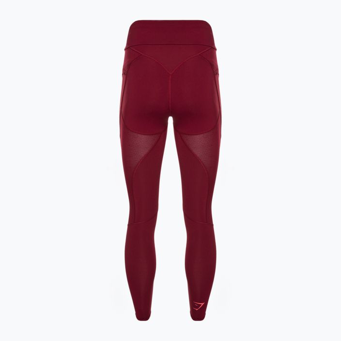 Women's training leggings Gymshark Pulse burgundy red 7