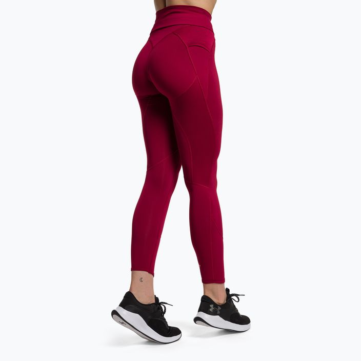 Women's training leggings Gymshark Pulse burgundy red 3